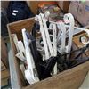 Image 2 : BOX AND WOODEN CRATE OF METAL SHELF BRACKETS