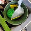 Image 2 : ASSORTED GARDEN ITEMS, FOLDING SIDE TABLE, POKER MATT ETC