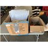 Image 1 : EXTENSION CORD, LUMBER TARP, BOX OF HAND TOOLS ETC