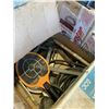 Image 3 : EXTENSION CORD, LUMBER TARP, BOX OF HAND TOOLS ETC