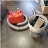 Image 1 : BUCKET OF PIPE FITTINGS, JERRY CAN AND DRYER HOSE