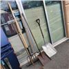 Image 1 : ASSORTED GARDEN TOOLS, AND SHOP BROOM ETC