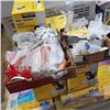Image 1 : 2 TRAYS OF ASSORTED SHOP SUPPLY AND HARDWARE, CAULK ETC