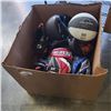 Image 1 : ASSORTED SPORTS ITEMS, INCLUDING BASKETBALLS, 2 PAIRS OF ROLLER BLADES, HELMETS ETC