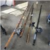 Image 1 : FOUR FISHING RODS WITH REELS