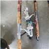 Image 2 : FOUR FISHING RODS WITH REELS