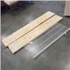 Image 1 : 2PCS OF 2" X 12" X 6' APPROX. AND WIRE SHELVES