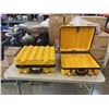 Image 1 : 2 YELLOW PLASTIC HARD CASES, ONE HAS TOOL DIVIDERS