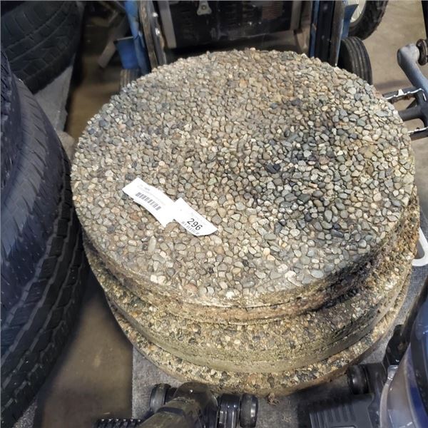 SEVEN 20" DIAMETER PAVER STONES