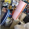 Image 1 : SCHLUETER UNDERLAYMENT AND TOTE WITH ASSORTED BUILDING SUPPLIES
