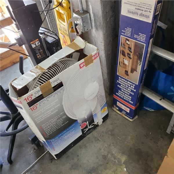 SHOE RACK AND TABLE FAN