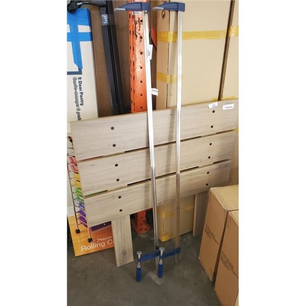 2 63 INCH BAR CLAMPS, 1 4FT CLAMP AND 1 3FT CLAMP