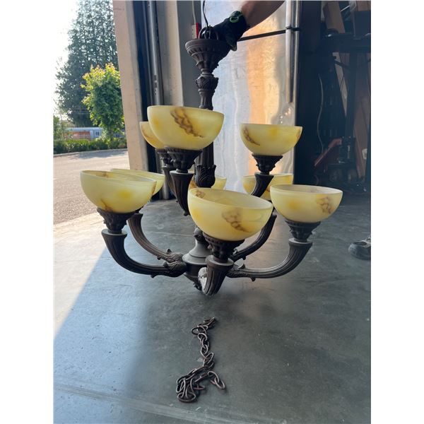 LARGE 9 ARM CHANDELIER