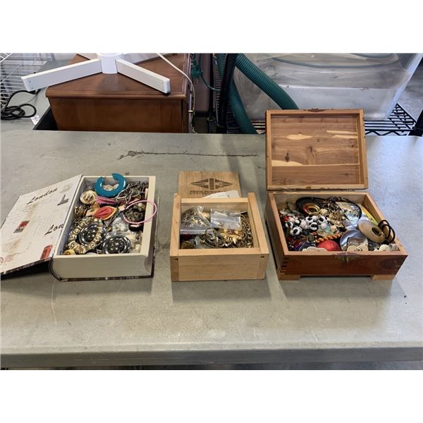 3 BOXES OF ASSORTED JEWELRY