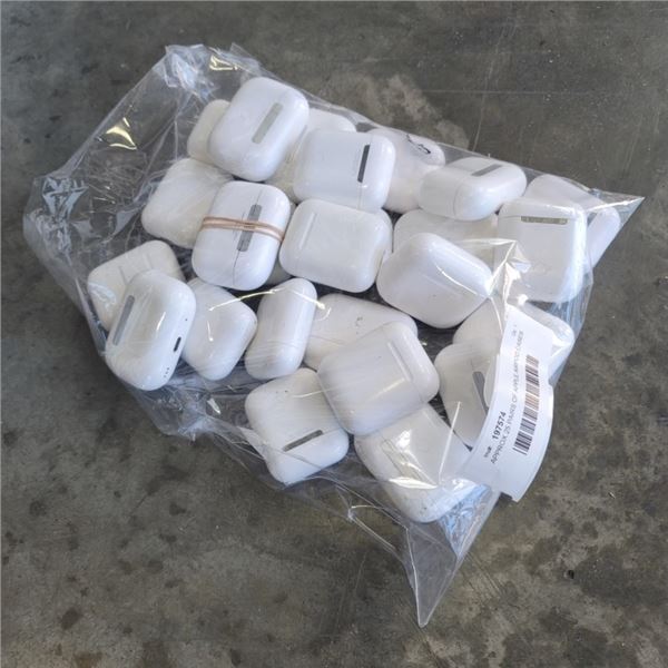 APPROX 25 PAIRS OF APPLE AIRPOD CASES ONLY