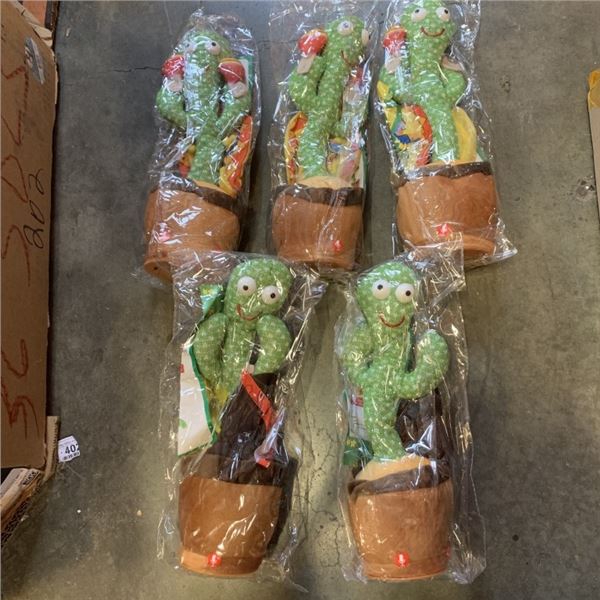 5 NEW DANCING CACTUS FIGURES RETAIL $100