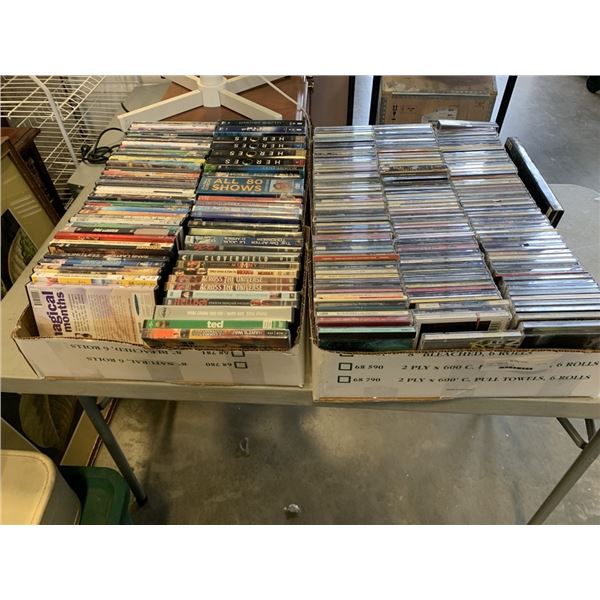 LOT OF DVDS AND CDS