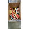 Image 1 : BOX OF VINTAGE TOYS, GREYHOUND BUS, DIECAST CARS ETC