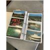 Image 8 : BINDER OF VINTAGE POSTCARDS WITH BOX OF COLLECTIBLES
