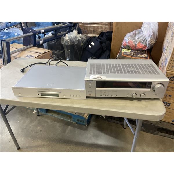 CAMBRIDGE AUDIO CD PLAYER, AND KENWOOD RECEIVER