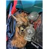 Image 2 : TOTE  AND SUITCASE OF HALLOWEEN MASKS AND OTHER ITEMS
