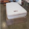 Image 1 : TWIN BEDFRAME WITH BED STORY PILLOW TOP MATTRESS