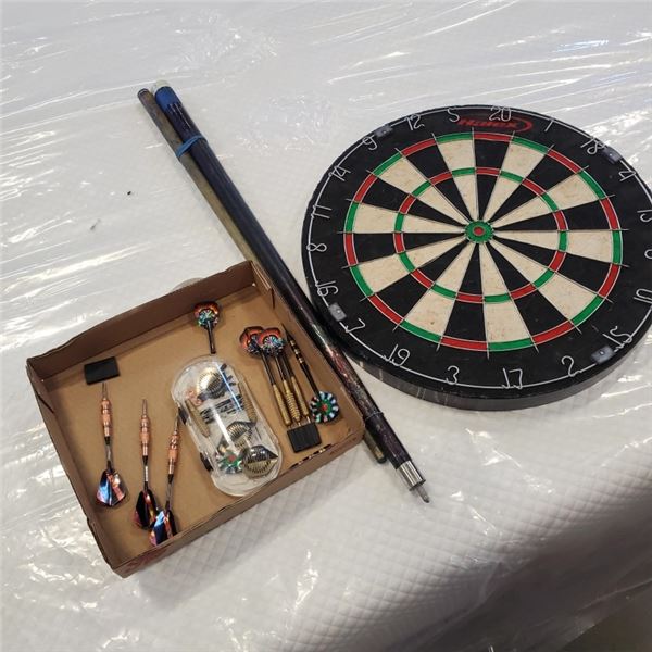 HALEX CORK DART BOARD AND DARTS