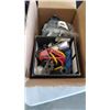 Image 2 : BOX OF ESTATE GOODS AND DUMBBELL