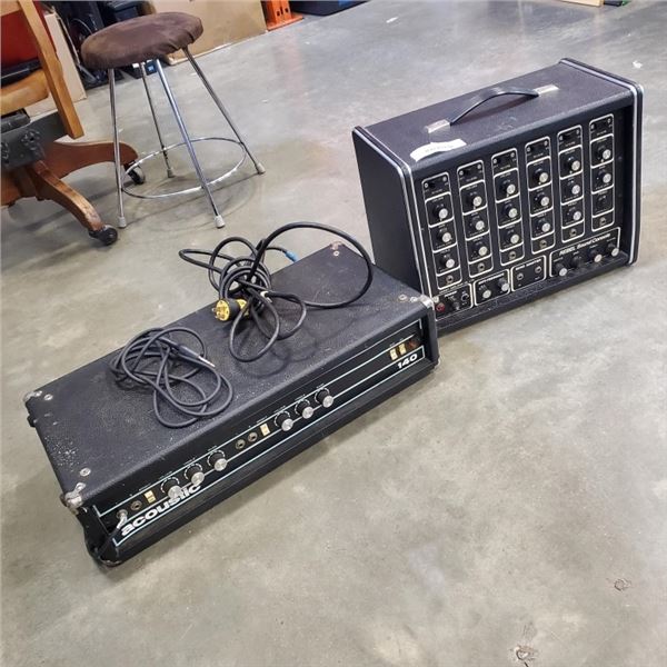 VINTAGE REBEL SOUND CONSOLE, AND ACOUSTIC 140 MIXER