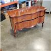 Image 1 : ANTIQUE CLAW FOOT SERPENTINE FRONT 2 DRAWER DRESSER