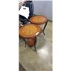 Image 1 : PAIR OF ROUND DECORATIVE ENDTABLES