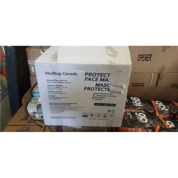 CASE OF KN95 PROTECTIVE MASKS, 20PCS X 32 BOXES