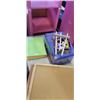 Image 3 : LOT OF ART SUPPLIES, 3 CORKBOARDS AND CHALKBOARD