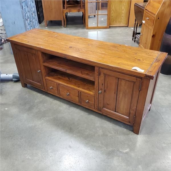 63 INCH RUSTIC LOOK MEDIA CABINET