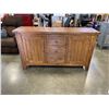 Image 1 : MISSION OAK STYLE MODERN STORAGE CABINET, 64 INCH LONG