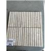 Image 1 : APPROX 40 SQFT OF IVORY STICKS STONE MOSAIC TILE, 1SQFT PER PIECE, 11SQFT PER BOX, 3.5 BOXES TOTAL