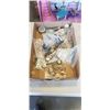 Image 1 : TRAY OF ASSORTED JEWELLERY SAND JEWELLERY MAKING SUPPLY, SAFETY PINS AND 3 VINTAGE MENS WATCHES