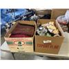 Image 1 : BOX FULL OF SCARVES, AND ASSORTED COLLECTIBLE DOLLS