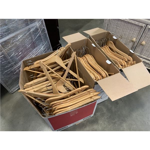 100 WOODEN HANGERS