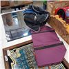 Image 1 : HOCKEY AND DUFFLE BAG WITH THREE MIRROR PIECES, ONE MIRROR IS CRACKED