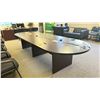 Image 2 : HEARTWOOD 10' EXECUTIVE BOARDROOM TABLE WITH TWO MEDIA / DATA TERMINALS