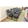 Image 2 : LOT OF 10 BLACK SLED BASE BOARDROOM / CLIENT CHAIRS
