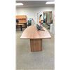 Image 2 : WOOD TOP BOAT SHAPED 8' BOARDROOM TABLE