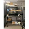 Image 2 : 6' TALL S.S. METRO RACK ON WHEELS WITH CONTENTS AND CHAIR