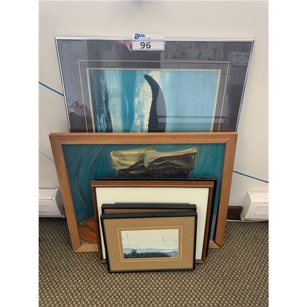 5 FRAMED ARTWORK PIECES