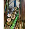 Image 2 : GREEN OXY ACETYLENE WELDERS DOLLY WITH TORCH, GAUGES & HOSE LINES