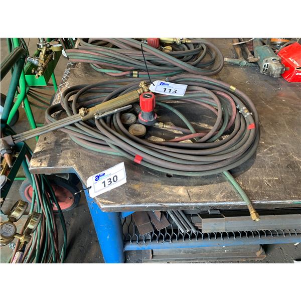 OXY ACETYLENE LINE WITH TORCH & GAUGES