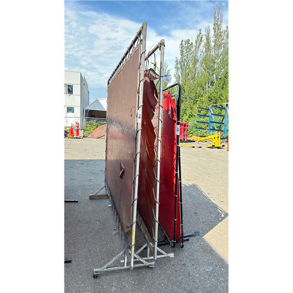 GROUP OF 4 ASSORTED SIZE WELDERS CURTAINS