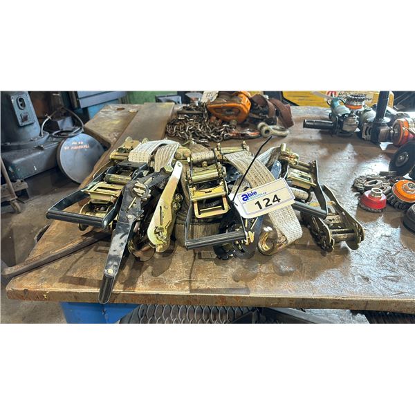 LARGE GROUP OF TIE DOWN STRAP RATCHETS