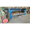Image 2 : METAL SHOP STEEL WORK TABLE - 1" THICK TOP, APPROX 8FT ACROSS X 4FT WIDE X 3FT HIGH